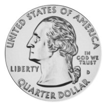 US Quarter Sticker
