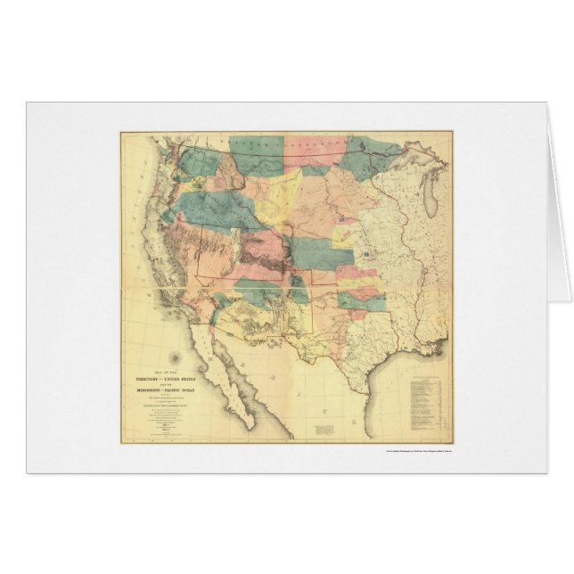 US Railroad Survey Map 1858 (Voorkant Horizontaal)