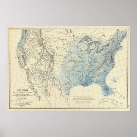 US Rain Grafiek Poster (Voorkant)