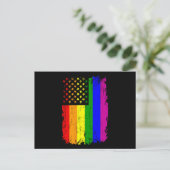 US RAINBOW FLAG LGBT Pride Month LGBTQ Rainbow Briefkaart (Staand voorkant)
