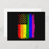 US RAINBOW FLAG LGBT Pride Month LGBTQ Rainbow Briefkaart (Voorkant / Achterkant)