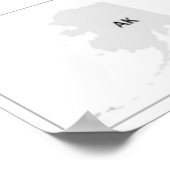 US Regions Map United States Poster (Hoek)