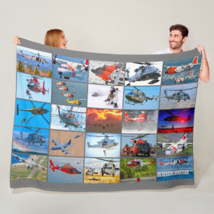 US RESCUE AVIATION "MONTAGE" FLEECE DEKEN