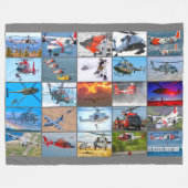 US RESCUE AVIATION "MONTAGE" FLEECE DEKEN (Voorkant (Horizontaal))