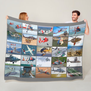 US RESCUE AVIATION "MONTAGE" FLEECE DEKEN