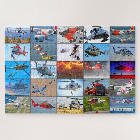 US RESCUE AVIATION "MONTAGE" LEGPUZZEL (Horizontaal)