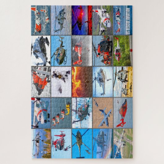 US RESCUE AVIATION "MONTAGE" LEGPUZZEL (Verticaal)