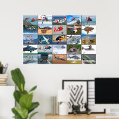 US RESCUE AVIATION "MONTAGE" POSTER (Thuiskantoor)