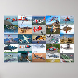 US RESCUE AVIATION "MONTAGE" POSTER