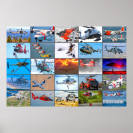 US RESCUE AVIATION "MONTAGE" POSTER