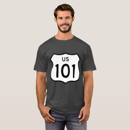 US Route 101 Sticker T-shirt (Voorkant volledig)