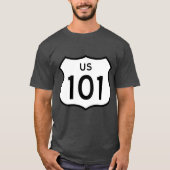 US Route 101 Sticker T-shirt (Voorkant)