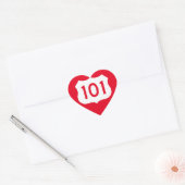 US Route 101 Teken Hart Sticker (Envelop)