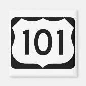 US Route 101 Teken Magneet (Voorkant)