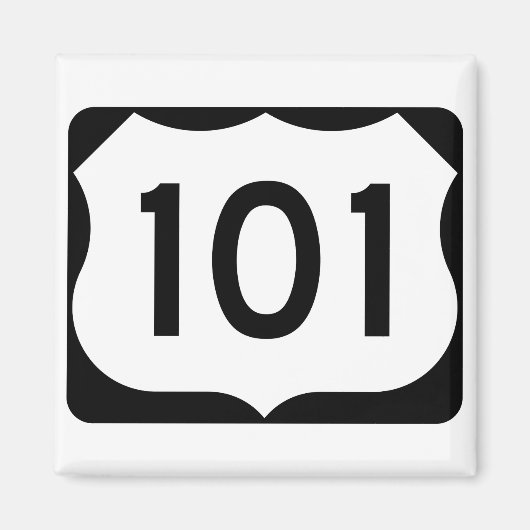 US Route 101 Teken Magneet (Voorkant)