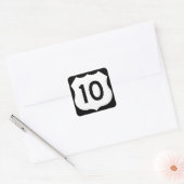 US Route 10 Teken Vierkante Sticker (Envelop)