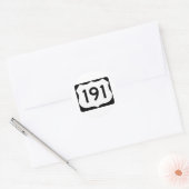 US Route 191 Teken Ronde Sticker (Envelop)