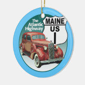 US Route 1 - De Atlantische snelweg Keramisch Ornament (Links)