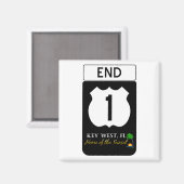 US Route 1 Road Sign Magneet (Voorkant / Achterkant)