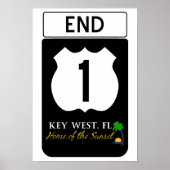 US Route 1 Road Sign Poster (Voorkant)