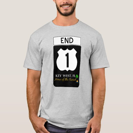 US Route 1 Road Sign T-shirt (Voorkant)