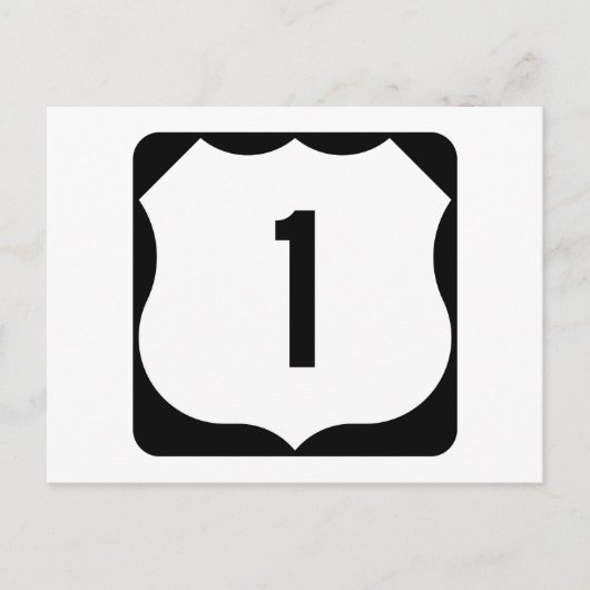 US Route 1 Sign Briefkaart (Voorkant)
