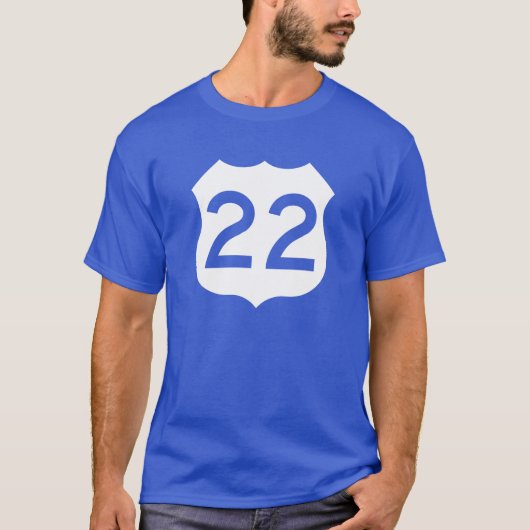 US Route 22 Sign T-shirt (Voorkant)
