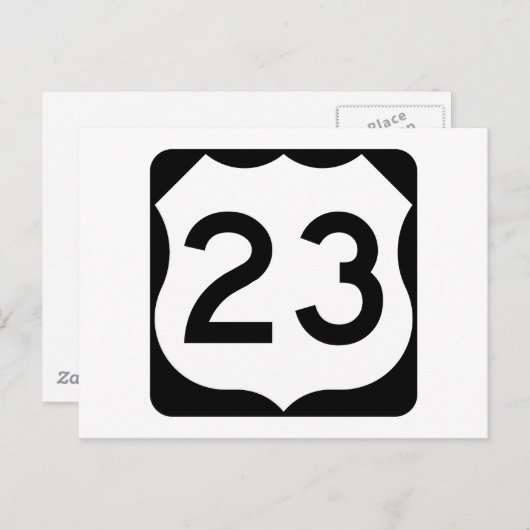 US Route 23 Sign Briefkaart (Voorkant / Achterkant)
