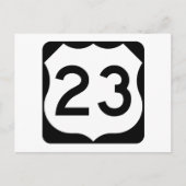 US Route 23 Sign Briefkaart (Voorkant)