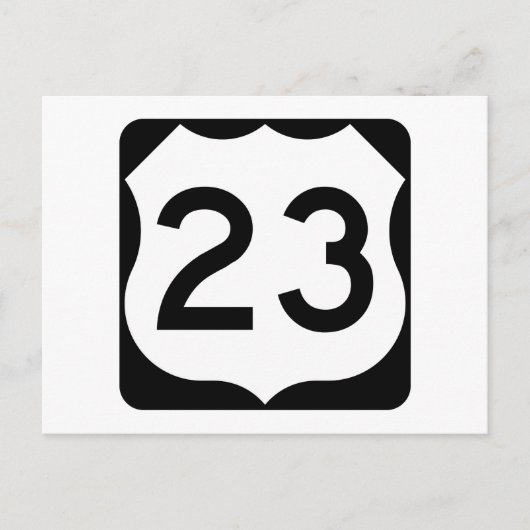 US Route 23 Sign Briefkaart (Voorkant)