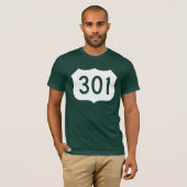 US Route 301 Sign T-shirt (Voorkant volledig)