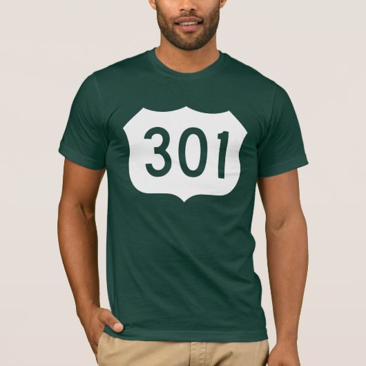 US Route 301 Sign T-shirt (Voorkant)