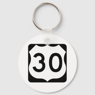 US Route 30 Sign Sleutelhanger