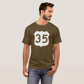 US Route 35 Sign T-shirt (Voorkant volledig)