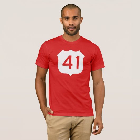 US Route 41 Sign T-shirt (Voorkant volledig)