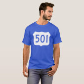 US Route 501 Sign T-shirt (Voorkant volledig)