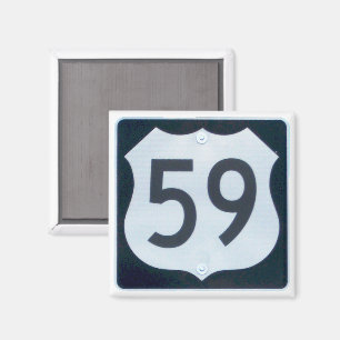 US Route 59 Road Sign Magneet