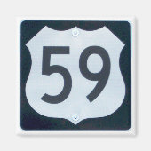 US Route 59 Road Sign Magneet (Voorkant)