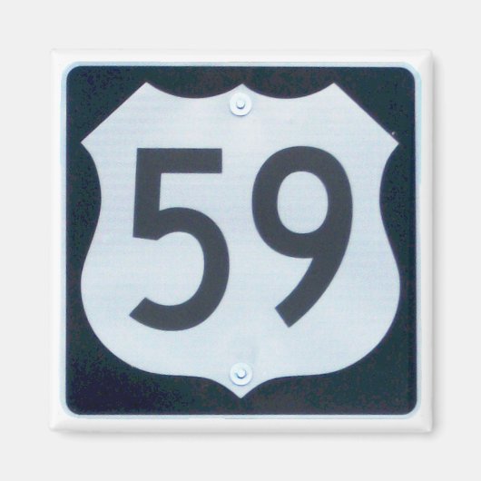 US Route 59 Road Sign Magneet (Voorkant)
