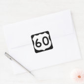 US Route 60 Sign Vierkante Sticker (Envelop)