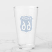 US Route 66 Arizona Pint Drink Glass Glas (Achterkant)