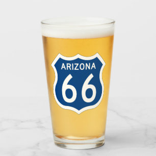 US Route 66 Arizona Pint Drink Glass Glas