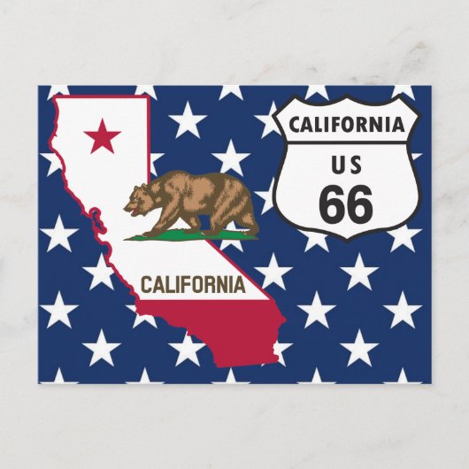 US Route 66 California briefkaart (Voorkant)