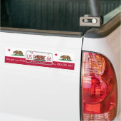 US ROUTE 66 CALIFORNIA FLAG Vanity Bord Bumpersticker (Op Truck)