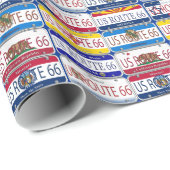 US ROUTE 66 de Borden van de Vergunning Cadeaupapier (Rol Hoek)