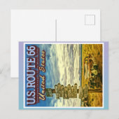 US ROUTE 66 - DE MEEST VASTE WEGEN IN DE VS BRIEFKAART (Voorkant / Achterkant)