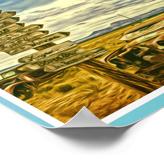 US ROUTE 66 - DE MEEST VASTE WEGEN IN DE VS POSTER (Hoek)