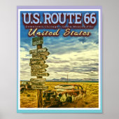 US ROUTE 66 - DE MEEST VASTE WEGEN IN DE VS POSTER (Voorkant)