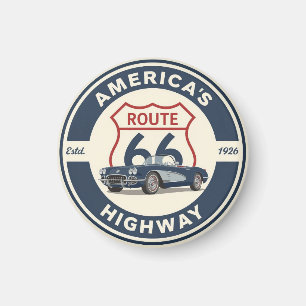 US Route 66 historische weg Klassieke auto geschen Magneet