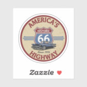 US Route 66 historische weg Klassieke auto geschen Sticker (Vel)